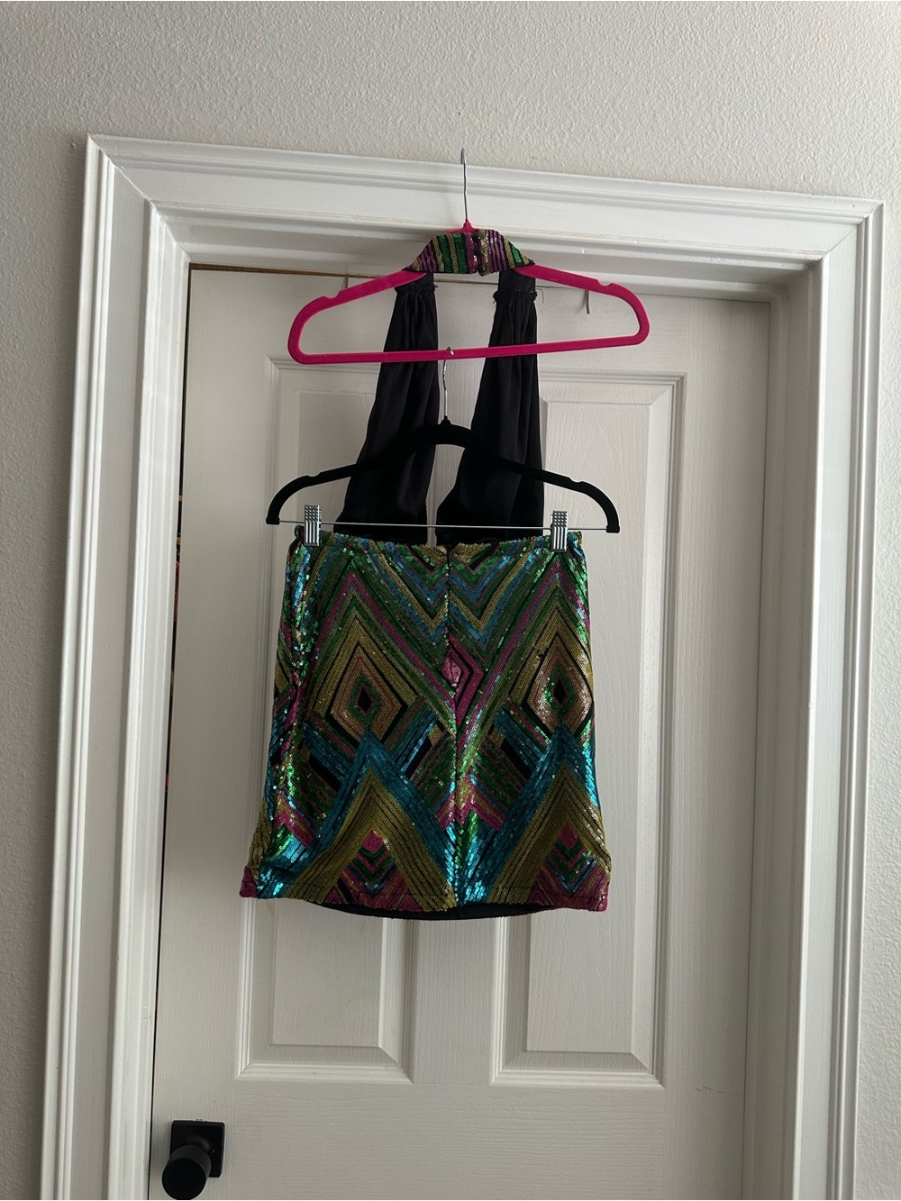 NWT All Types Sequin Mini Halter Dress | Small - Picture 3 of 8